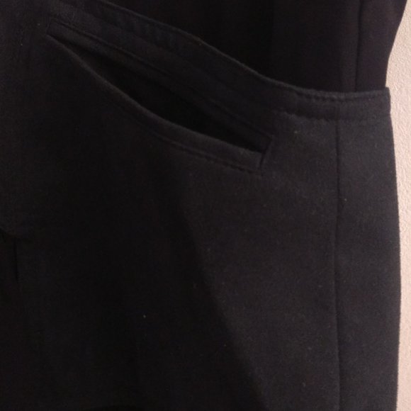 Black Skirt with Two Leatherette Pockets - Picture 5 of 8